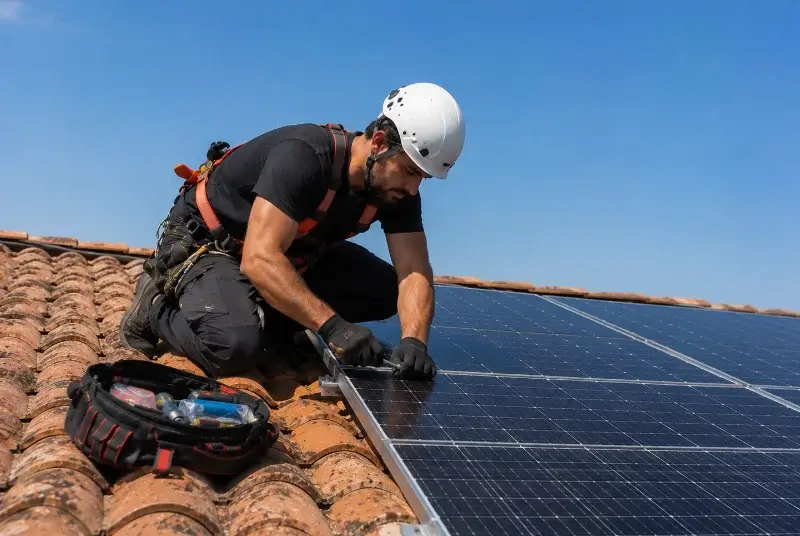 Maintenance et monitoring de panneaux solaires à Escaro